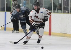 Richard Hopkinson, forward, Botany Swarm ice hockey team, NZIHL 2024, jersey 63