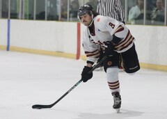 Robin Vortanov, forward, Botany Swarm ice hockey team, NZIHL 2024, jersey 8