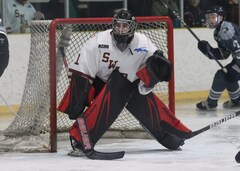 Connor Parr, goalkeeper, Botany Swarm ice hockey team, NZIHL 2024, jersey 1