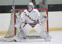 Joel Gerard, goalkeeper, Botany Swarm ice hockey team, NZIHL 2024, jersey 2