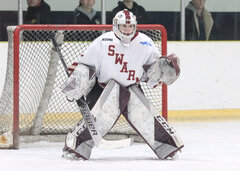 Alexa Gibson, goalkeeper, Botany Swarm ice hockey team, NZIHL 2025, jersey 30