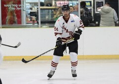 Remy Sandoy, defence, Botany Swarm ice hockey team, NZIHL 2025, jersey 24